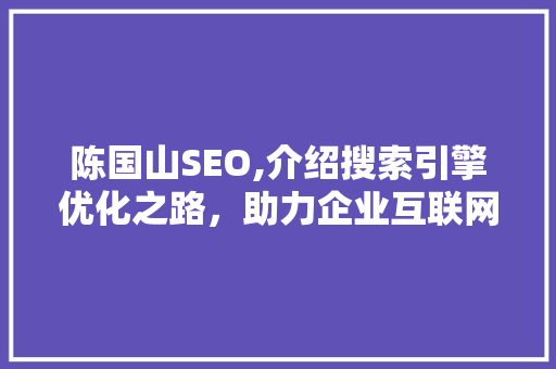 陈国山SEO,介绍搜索引擎优化之路，助力企业互联网营销