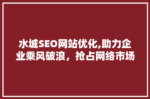 水城SEO网站优化,助力企业乘风破浪，抢占网络市场制高点