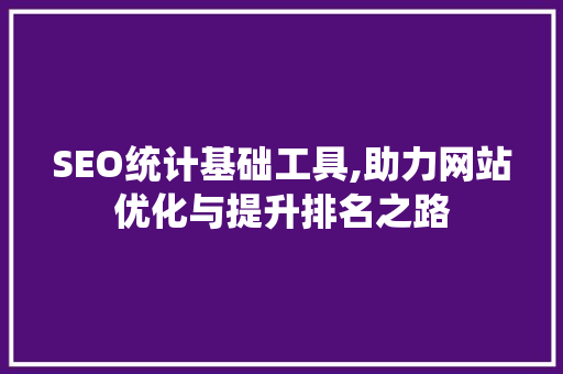 SEO统计基础工具,助力网站优化与提升排名之路