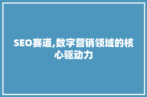 SEO赛道,数字营销领域的核心驱动力