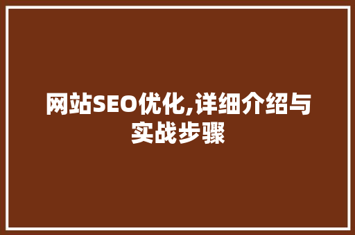 网站SEO优化,详细介绍与实战步骤