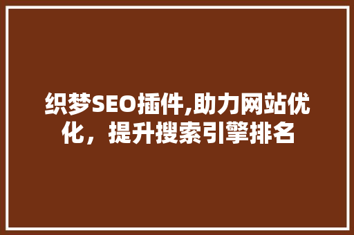 织梦SEO插件,助力网站优化，提升搜索引擎排名