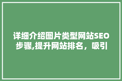 详细介绍图片类型网站SEO步骤,提升网站排名，吸引更多流量
