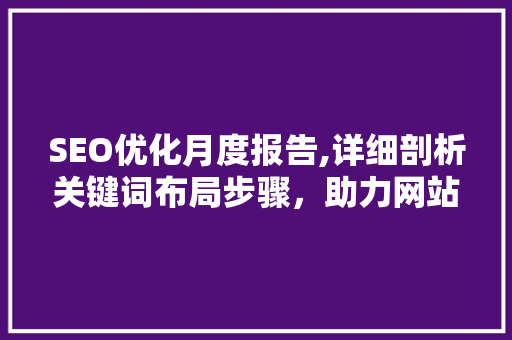 SEO优化月度报告,详细剖析关键词布局步骤，助力网站流量提升