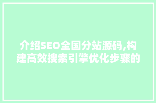 介绍SEO全国分站源码,构建高效搜索引擎优化步骤的利器
