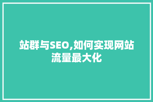 站群与SEO,如何实现网站流量最大化