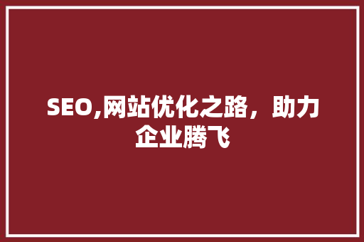 SEO,网站优化之路，助力企业腾飞