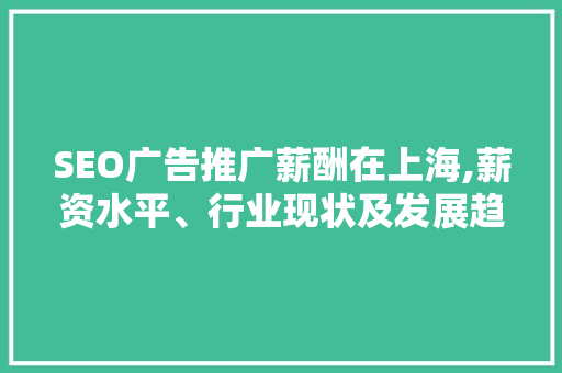 SEO广告推广薪酬在上海,薪资水平、行业现状及发展趋势