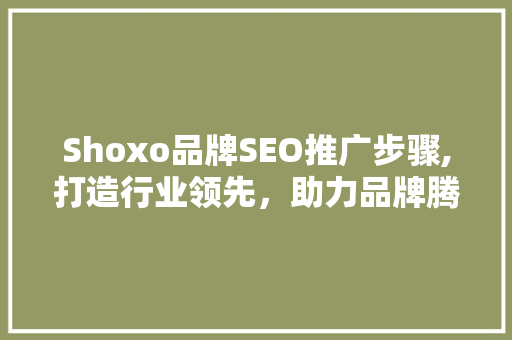 Shoxo品牌SEO推广步骤,打造行业领先，助力品牌腾飞