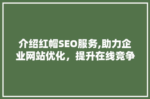 介绍红帽SEO服务,助力企业网站优化，提升在线竞争力