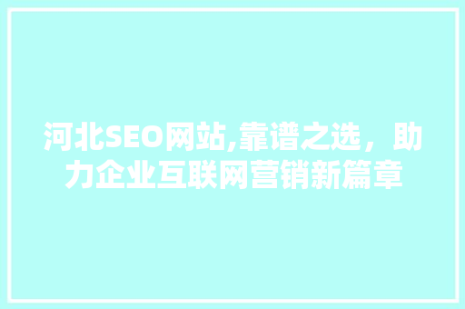 河北SEO网站,靠谱之选，助力企业互联网营销新篇章