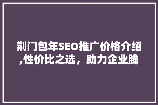 荆门包年SEO推广价格介绍,性价比之选，助力企业腾飞