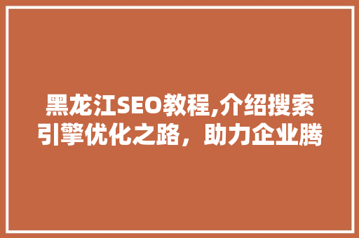 黑龙江SEO教程,介绍搜索引擎优化之路，助力企业腾飞