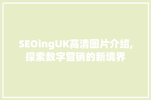SEOingUK高清图片介绍,探索数字营销的新境界
