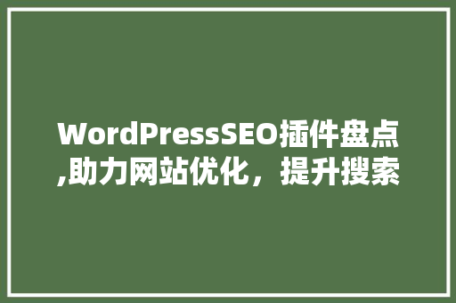 WordPressSEO插件盘点,助力网站优化，提升搜索引擎排名