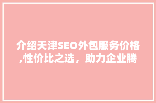 介绍天津SEO外包服务价格,性价比之选，助力企业腾飞