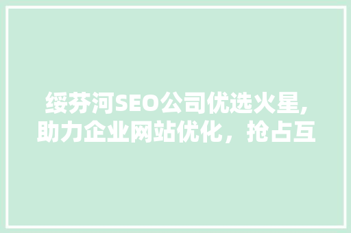 绥芬河SEO公司优选火星,助力企业网站优化，抢占互联网市场先机