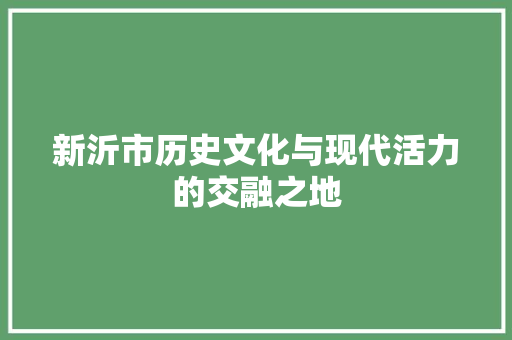 新沂市历史文化与现代活力的交融之地