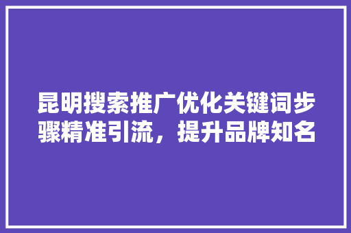 昆明搜索推广优化关键词步骤精准引流，提升品牌知名度