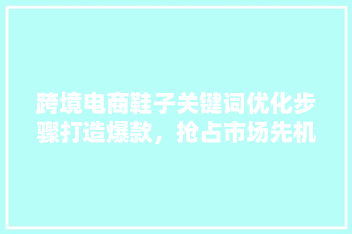 跨境电商鞋子关键词优化步骤打造爆款，抢占市场先机