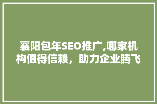 襄阳包年SEO推广,哪家机构值得信赖，助力企业腾飞
