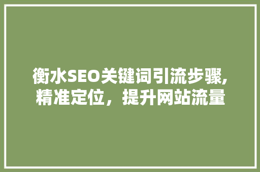 衡水SEO关键词引流步骤,精准定位，提升网站流量