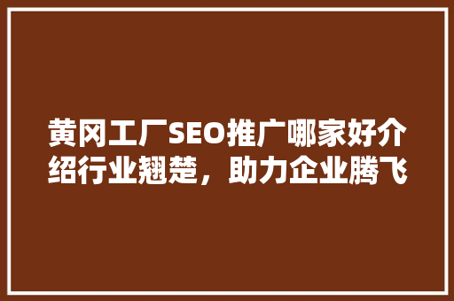 黄冈工厂SEO推广哪家好介绍行业翘楚，助力企业腾飞