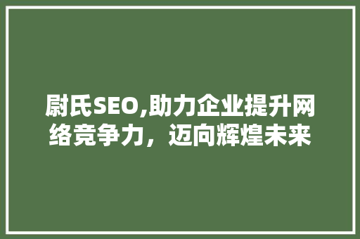尉氏SEO,助力企业提升网络竞争力，迈向辉煌未来
