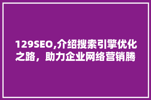 129SEO,介绍搜索引擎优化之路，助力企业网络营销腾飞
