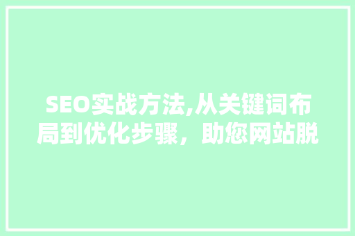 SEO实战方法,从关键词布局到优化步骤，助您网站脱颖而出