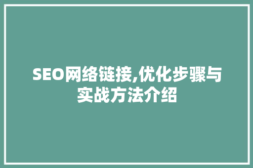 SEO网络链接,优化步骤与实战方法介绍