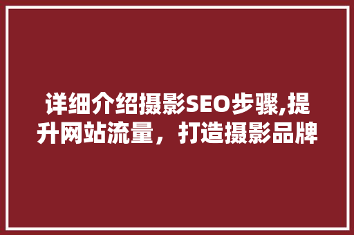 详细介绍摄影SEO步骤,提升网站流量，打造摄影品牌