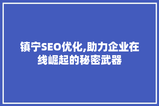 镇宁SEO优化,助力企业在线崛起的秘密武器