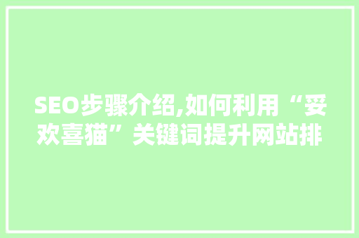 SEO步骤介绍,如何利用“妥欢喜猫”关键词提升网站排名