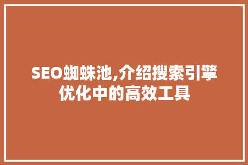 SEO蜘蛛池,介绍搜索引擎优化中的高效工具
