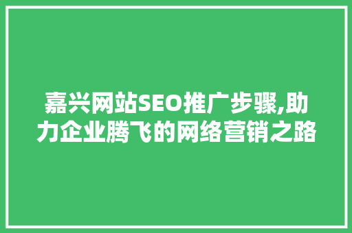 嘉兴网站SEO推广步骤,助力企业腾飞的网络营销之路