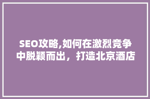SEO攻略,如何在激烈竞争中脱颖而出，打造北京酒店平价品牌