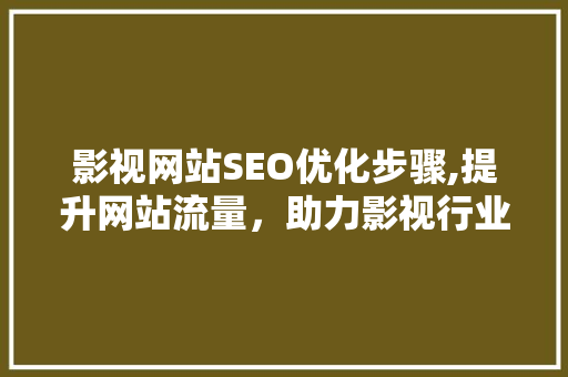 影视网站SEO优化步骤,提升网站流量，助力影视行业蓬勃发展