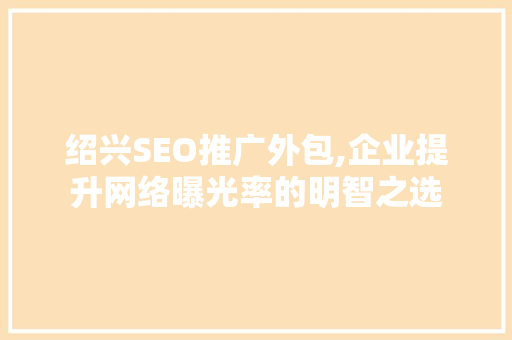 绍兴SEO推广外包,企业提升网络曝光率的明智之选