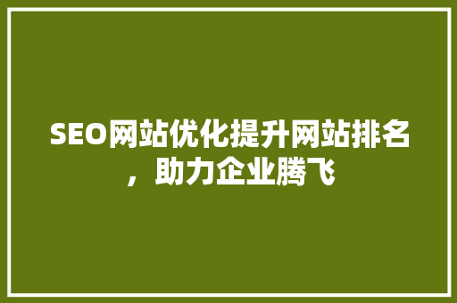 SEO网站优化提升网站排名，助力企业腾飞