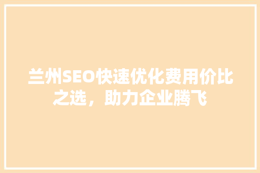 兰州SEO快速优化费用价比之选，助力企业腾飞