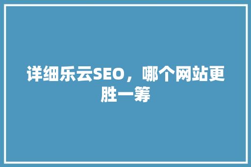 详细乐云SEO，哪个网站更胜一筹