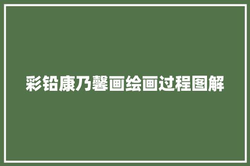 彩铅康乃馨画绘画过程图解
