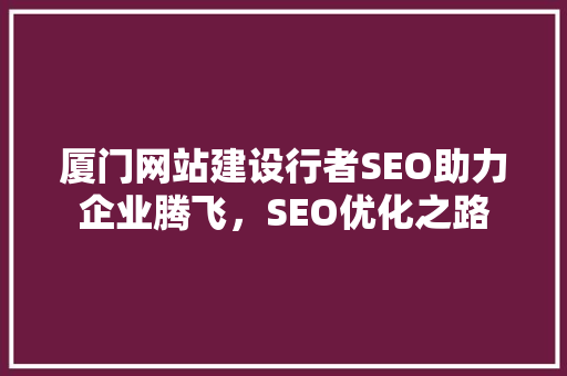 厦门网站建设行者SEO助力企业腾飞，SEO优化之路