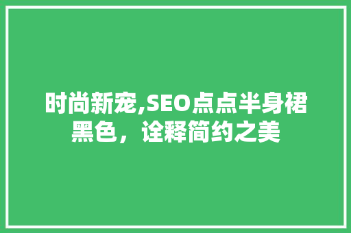 时尚新宠,SEO点点半身裙黑色，诠释简约之美