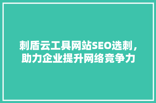 刺盾云工具网站SEO选刺，助力企业提升网络竞争力