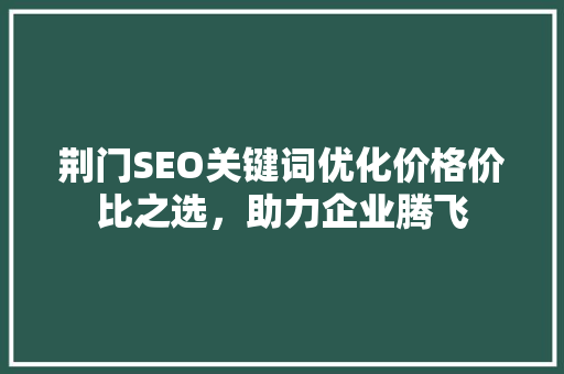荆门SEO关键词优化价格价比之选，助力企业腾飞