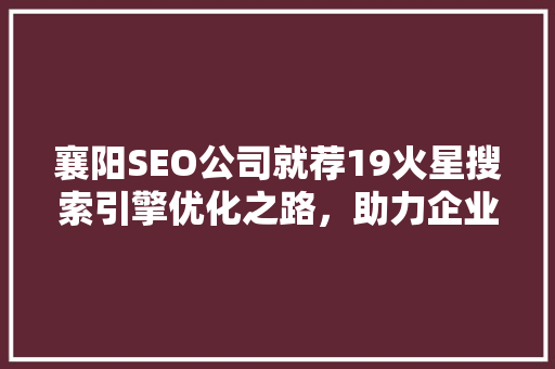 襄阳SEO公司就荐19火星搜索引擎优化之路，助力企业腾飞