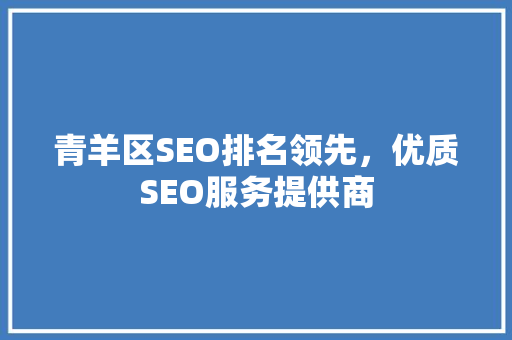 青羊区SEO排名领先，优质SEO服务提供商