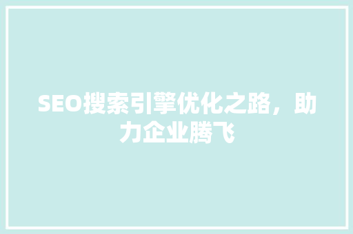 SEO搜索引擎优化之路，助力企业腾飞